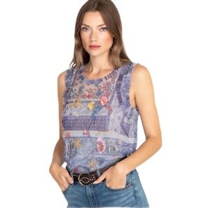 Johnny Was Biya Nicola Mesh Top